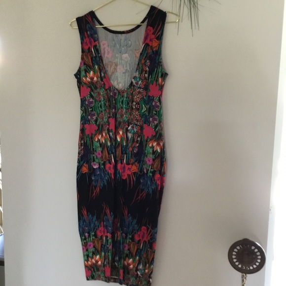 😍🧡ASOS Reflection Floral Sleeveless Midi Dress multi - Picture 3 of 7